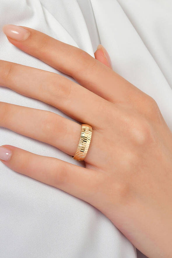 Dokulu Altın Alyans - 2