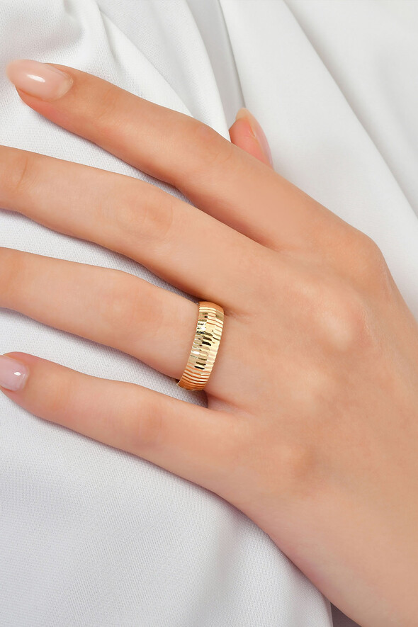 Dokulu Altın Alyans - 2