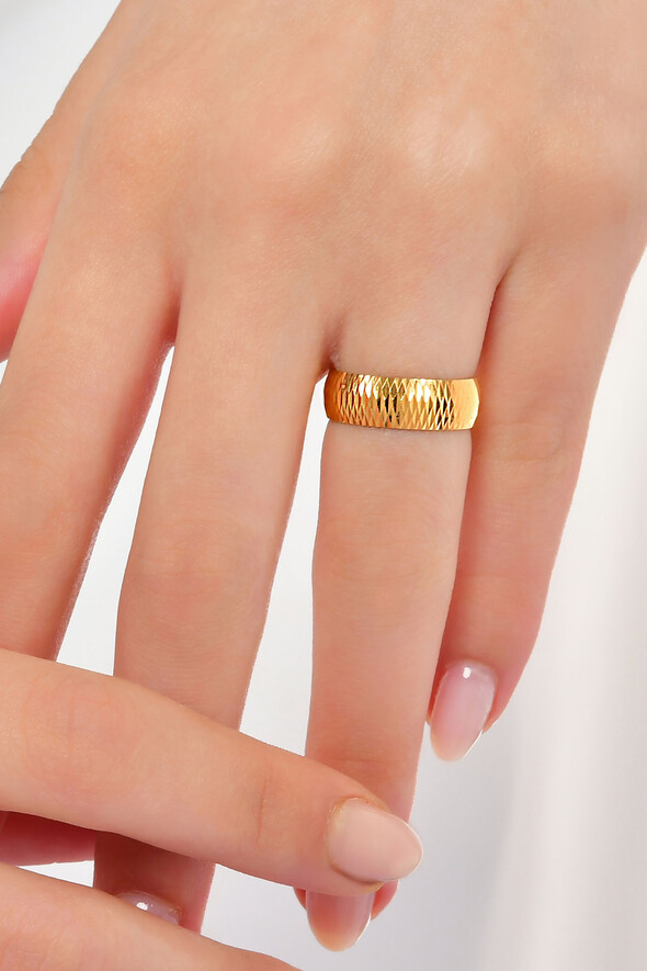 Dokulu Altın Alyans - 2