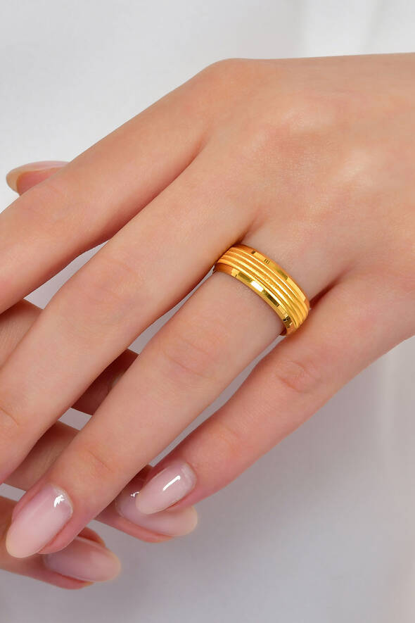 Dokulu Altın Alyans - 2