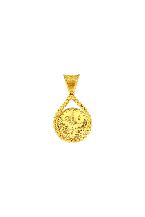 Dorika Toplu Altın Kolye Ucu - 