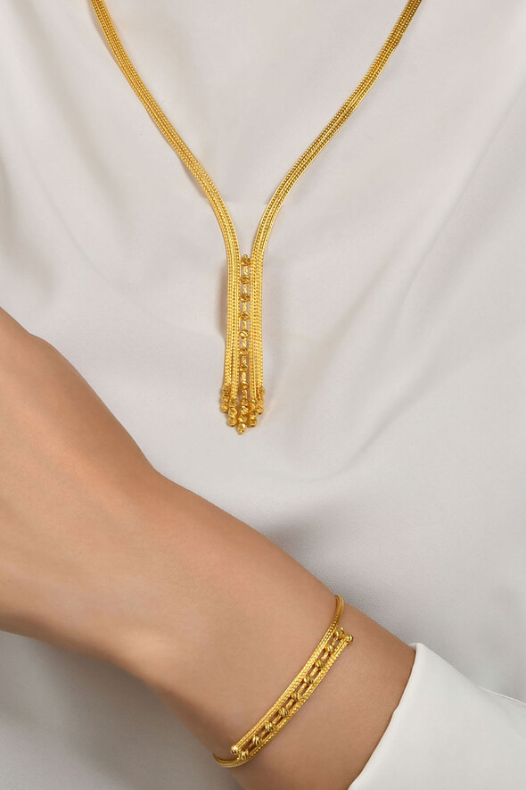 Dorika Toplu Altın Üçlü Set - 2