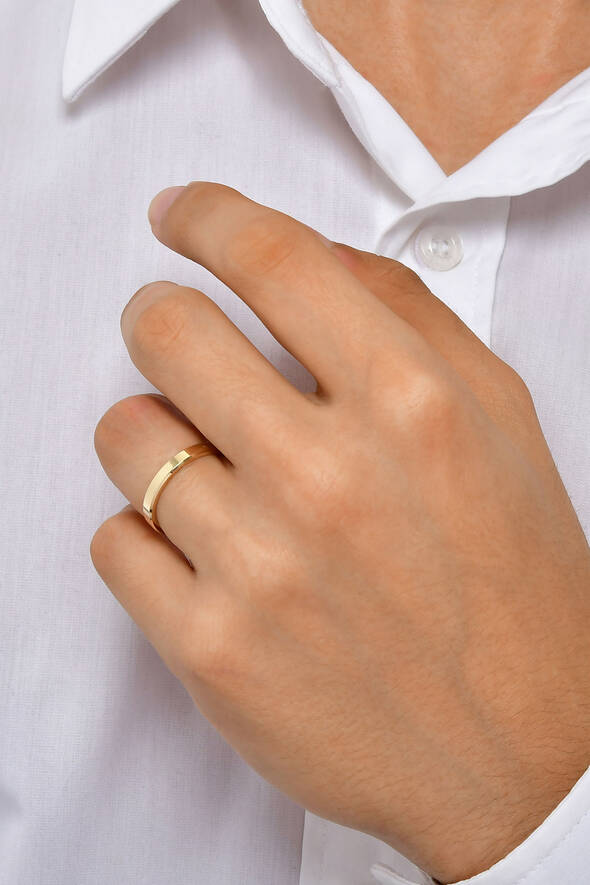 Düz Model Altın Alyans - 2