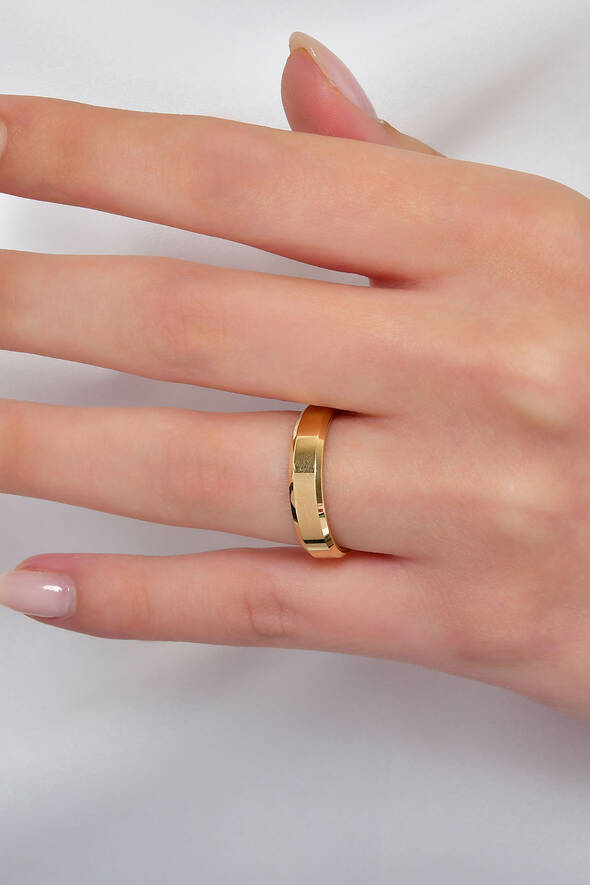 Düz Model Altın Alyans - 2