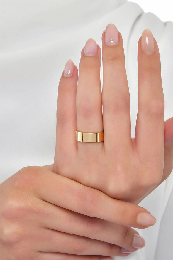 Geniş Model Altın Alyans - 2