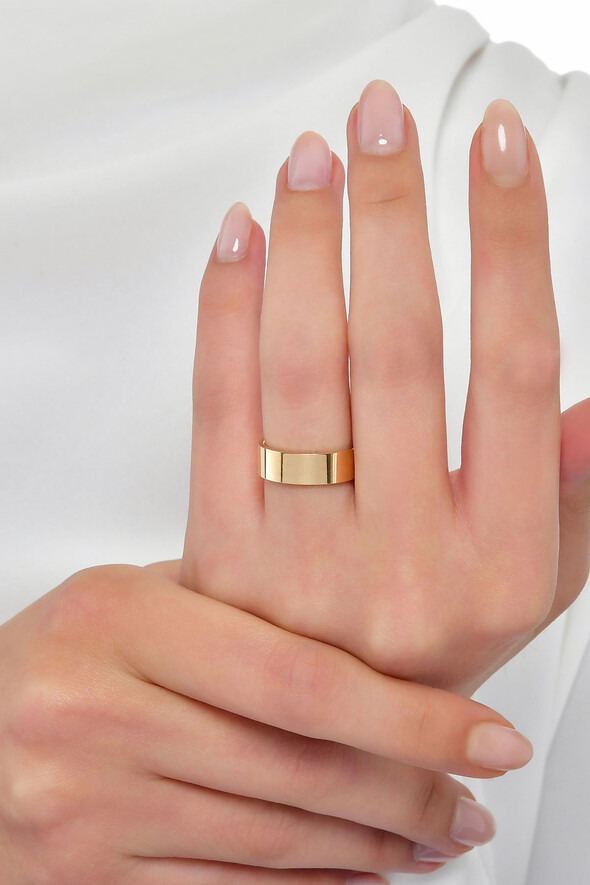 Geniş Model Altın Alyans - 2