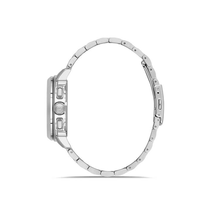 Gri Kadranlı Çelik Kronograf Erkek Kol Saati - 2