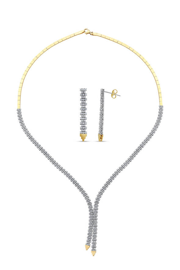 İki Renkli Altın Üçlü Set - 1