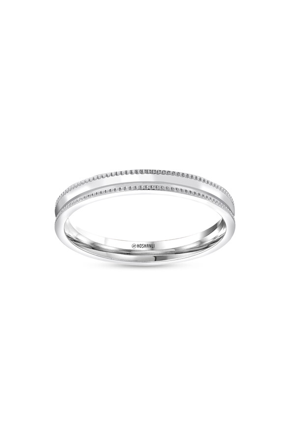 İnce Beyaz Altın Alyans - 