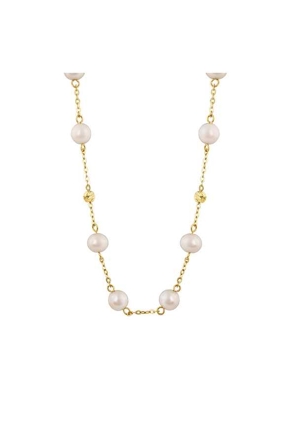 İncili Altın Kolye - 