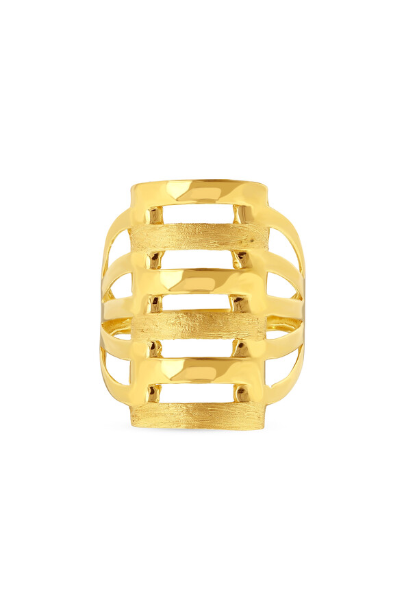 Kaburga Modeli Altın Yüzük - 