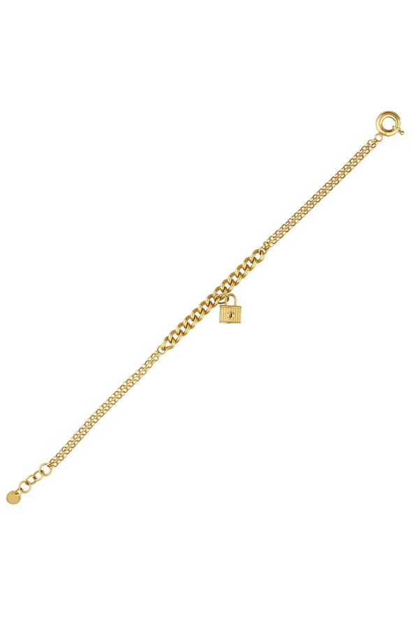 Kilit Detaylı Altın Bileklik - 