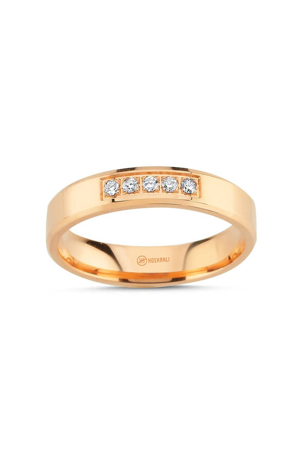 Klasik Model Taşlı Altın Alyans - 1