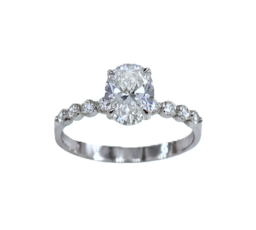 Kolu Taşlı Oval Yüzük - 