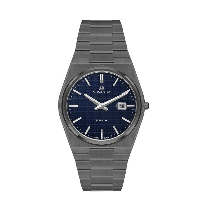 Lacivert Kadranlı Ultra İnce Çelik Erkek Kol Saati - 4