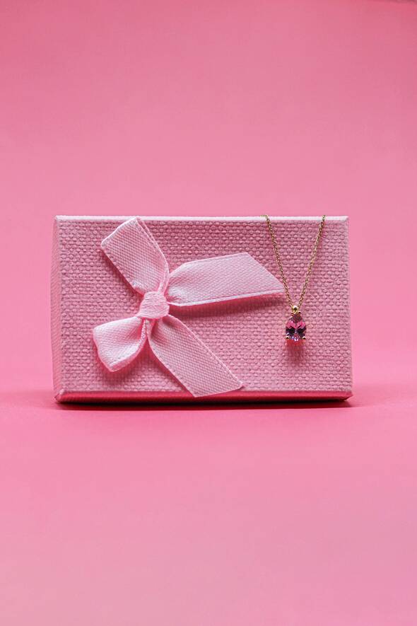 Oval Kesim Altın Kolye - 1