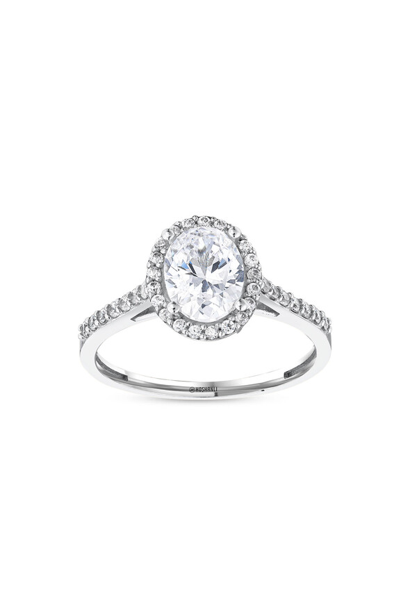 Oval Taşlı Altın Yüzük - 