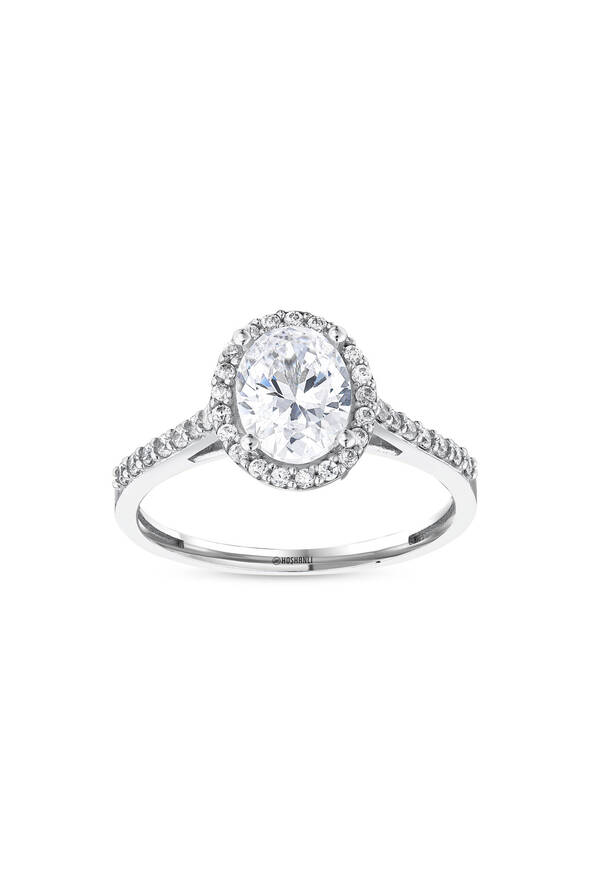 Oval Taşlı Altın Yüzük - 1