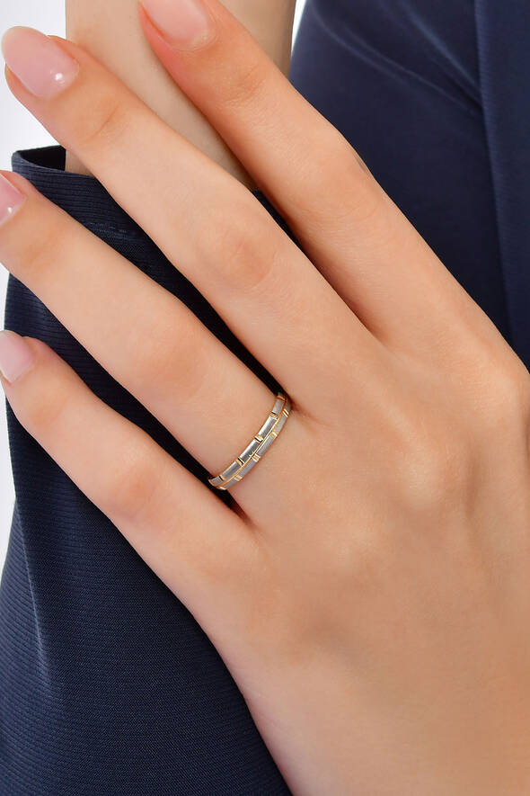 Parçalı Model Altın Alyans - 2