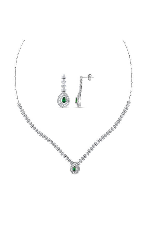 Renkli Taşlı Altın Set - 1