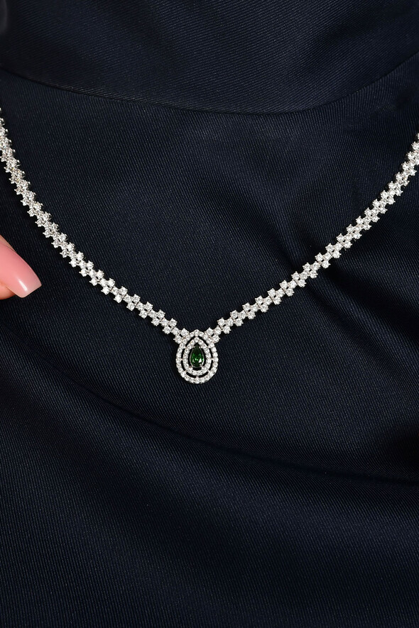 Renkli Taşlı Altın Set - 2