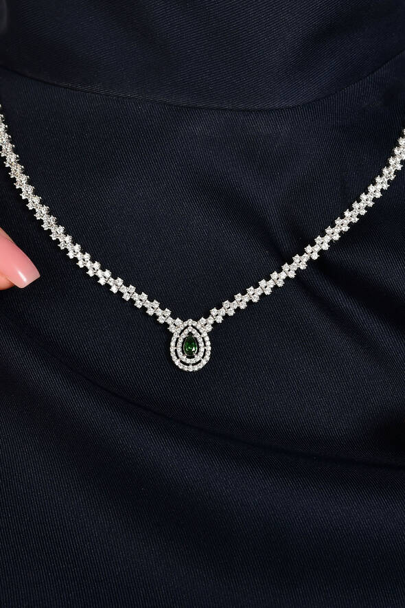 Renkli Taşlı Altın Set - 2