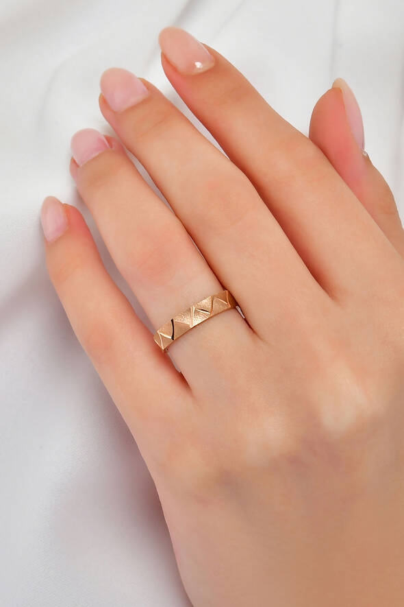 Rose Gold Tasarım Alyans - 2
