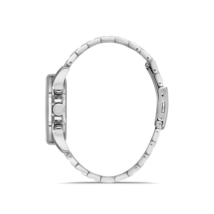 Siyah Kadranlı Çelik Kronograf Erkek Kol Saati - 3