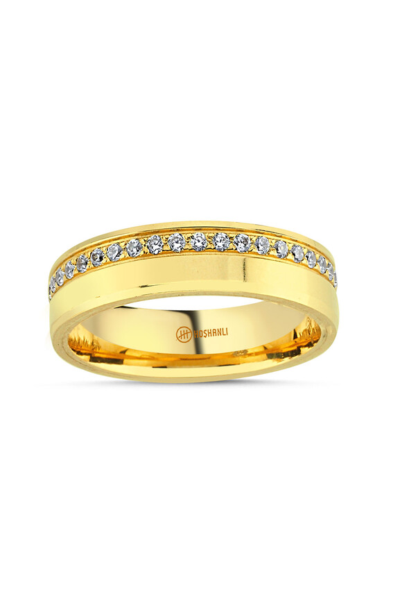 Taşlı Altın Alyans - 