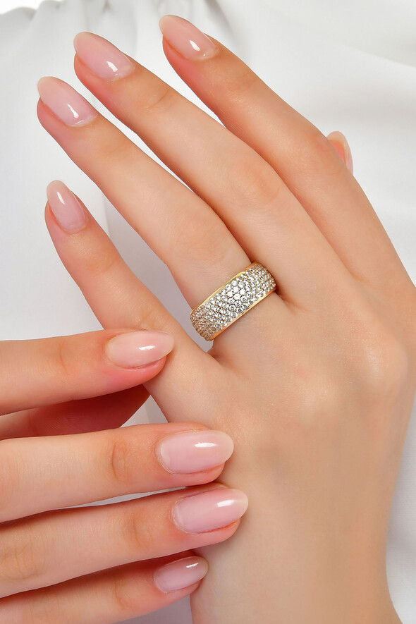 Taşlı Altın Alyans - 