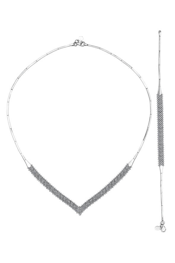 Taşlı Altın İkili Set - 1