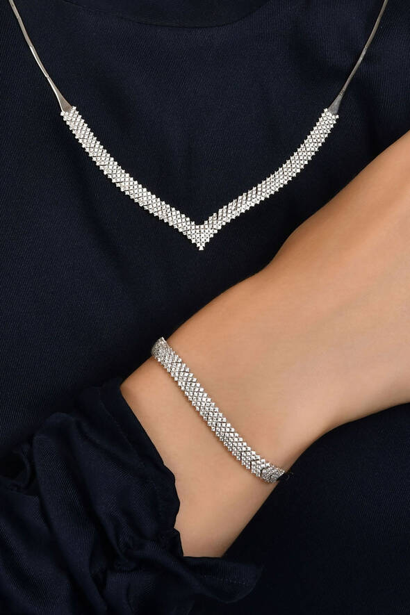 Taşlı Altın İkili Set - 2