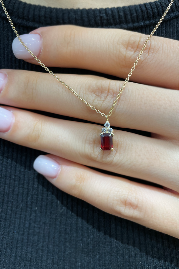 Taşlı Altın Kolye - 2