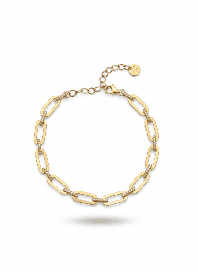 Taşlı Ataç Altın Bileklik - 1