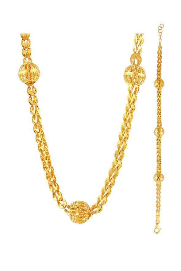 Top Detaylı Altın İkili Set - 