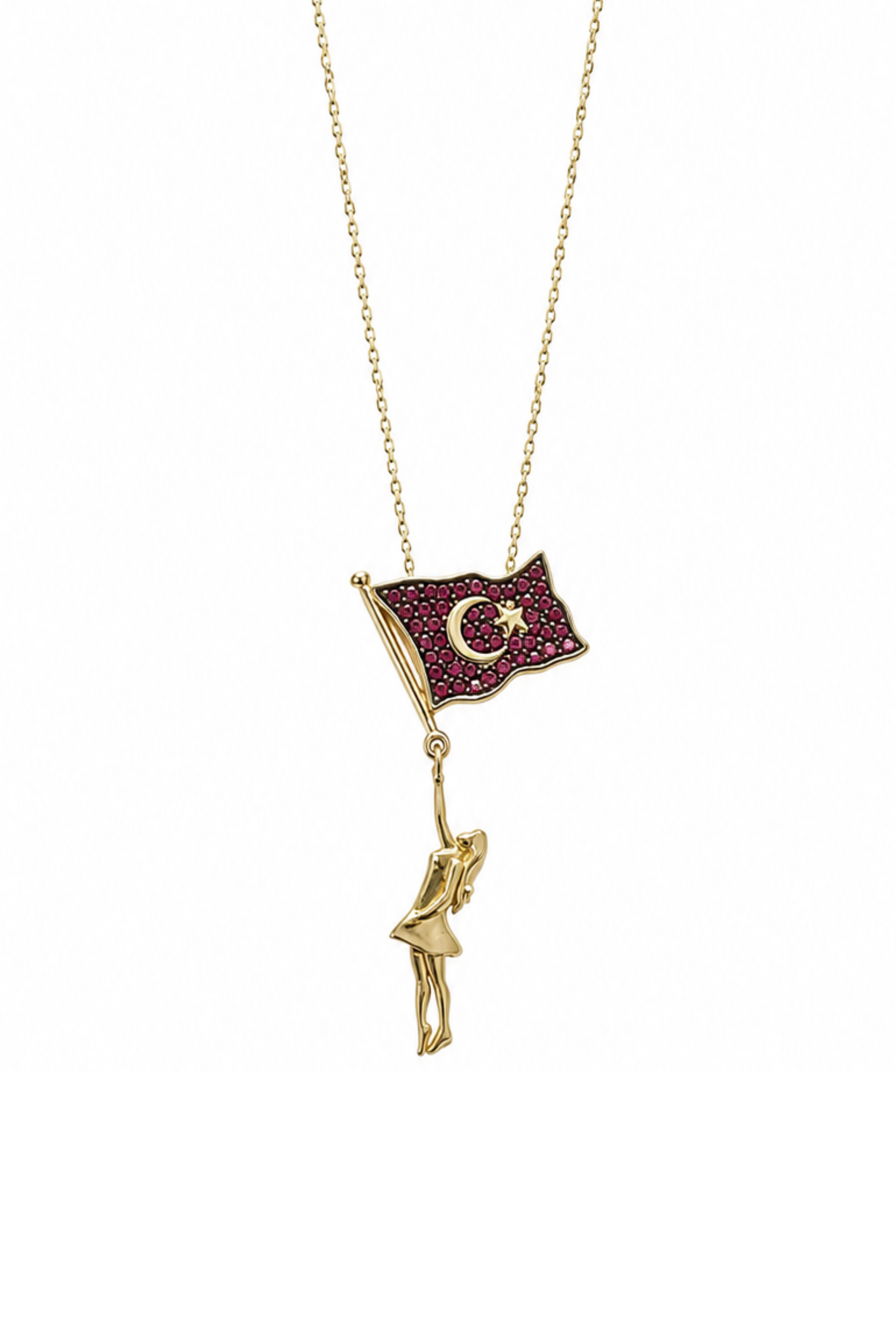Türk Bayrağı Kolye - 