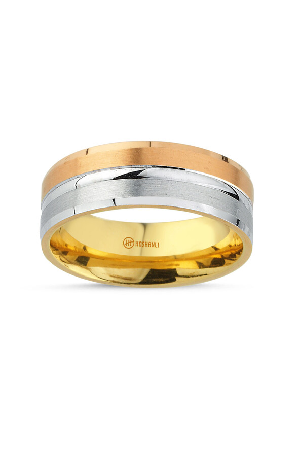 Üç Renkli Altın Alyans - 