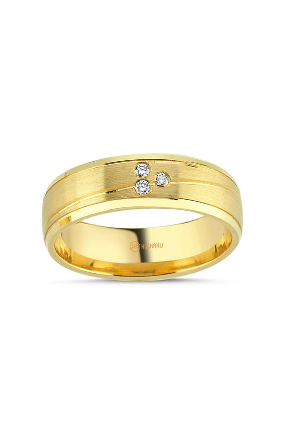 Üç Taşlı Altın Alyans - 1