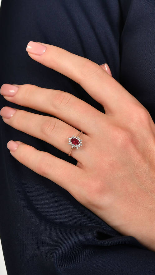 Yakutlu Üçlü Pırlanta Set - 2