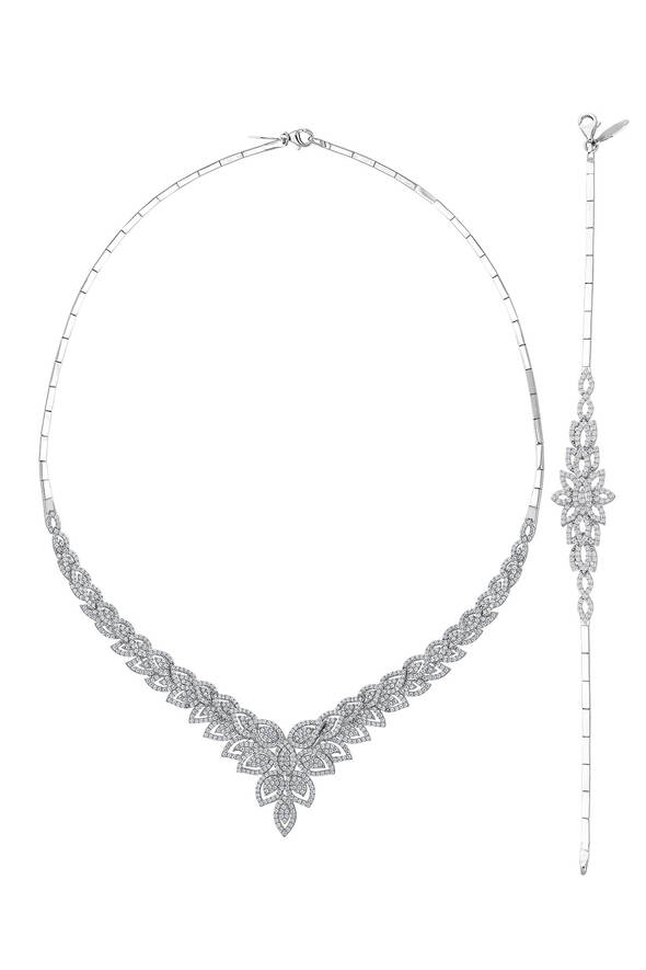 Yaprak Motifi Altın İkili Set - 1