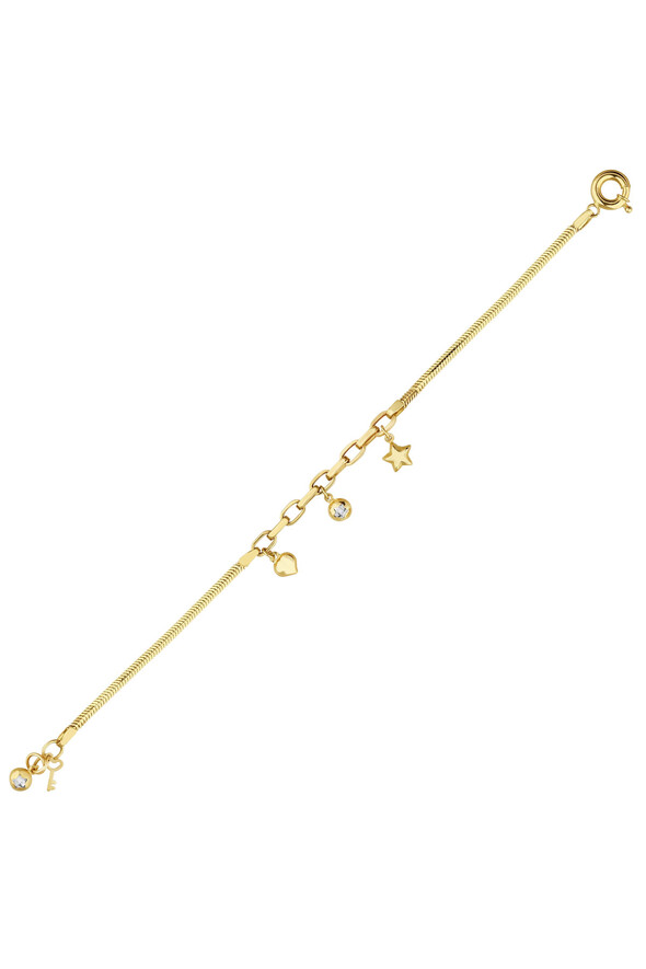 Yıldız Detaylı Altın Bileklik - 