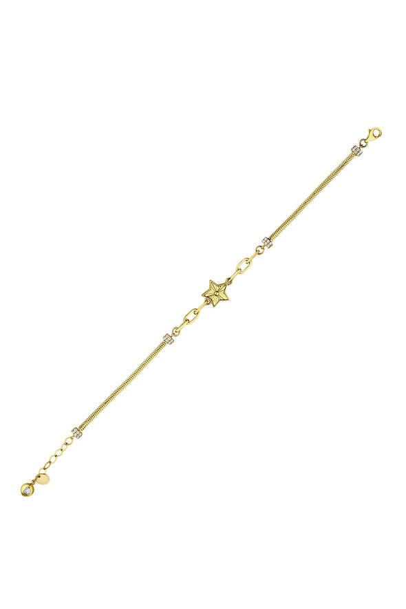 Yıldız Detaylı Altın Bileklik - 